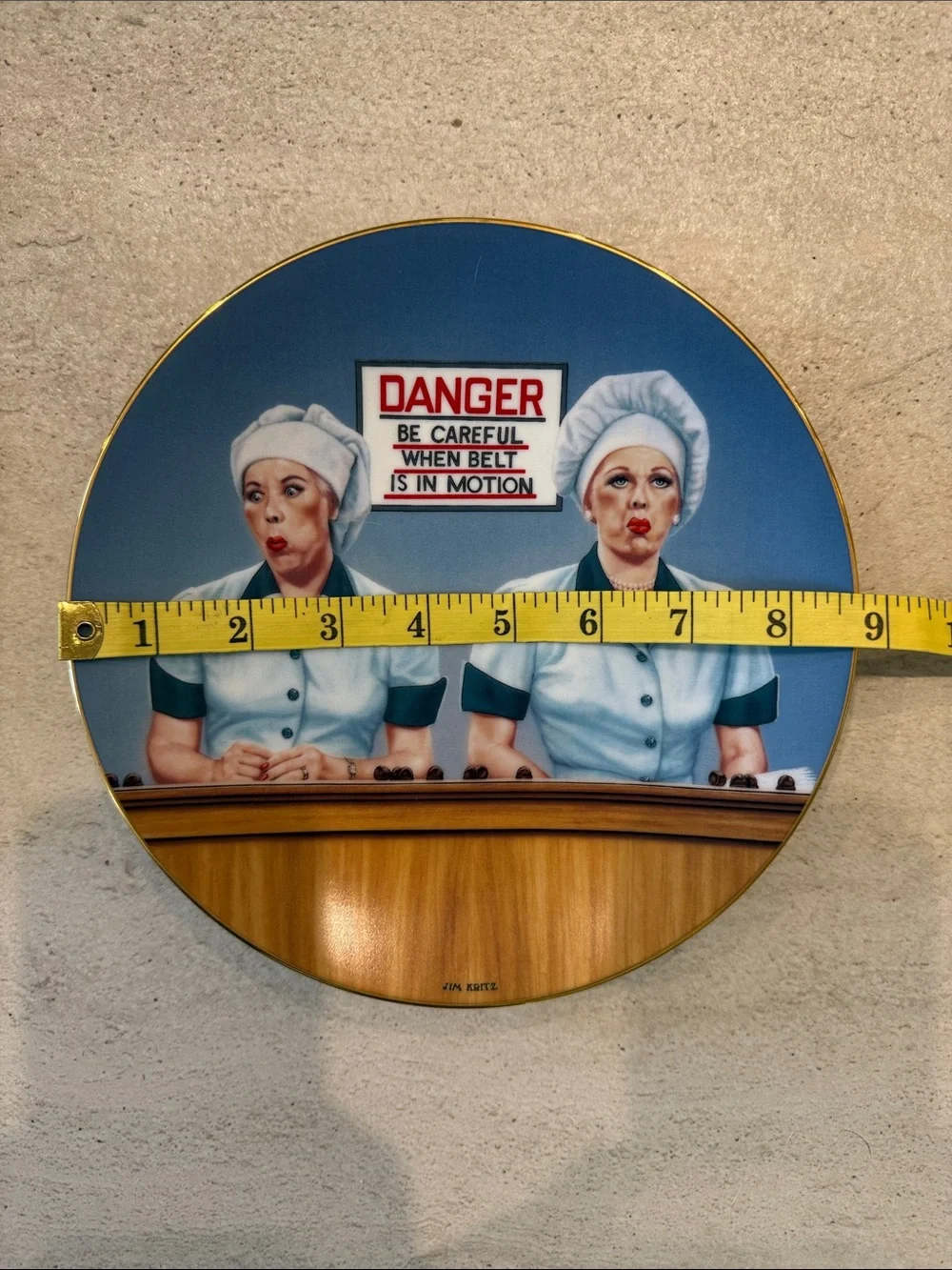 Vintage I Love Lucy Decorative Wall Plates - Red, Blue Set of 2